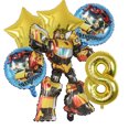 thumbnail image 3 of Bumblebee Optimus Prime Theme decoraciones de fiesta de cumpleaños, película de aluminio, globo Digital, regalo para niños, transformación, 6 piezas, 3 of 5