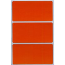 Royal Green Rectangular Name Tag Stickers Color-Coding Labels, 4" x 2" in Orange, 150 Pack