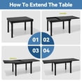 thumbnail image 3 of Crestlive Products Expandable Aluminum Outdoor Patio Dining Table for 6-8, Extendable 41" to 83", Weather-Resistant, 3 of 5