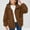 Brown, variant on Sentmoon Hoodie Fuzzy Coat Long Sleeve Regular Coats for Women,Solid Color Loose Pockets Winter Jackets for Women Modern Fit Coats White XL Clearance Sales Today Deals Prime