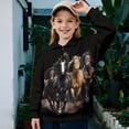 thumbnail image 2 of Uorisanigo Kids Sweatshirt Girls Half Zipper Sweatshirts Lightweight Western Horse Long Sleeve Pullover Tops for Vacation Shopping Exercise Wear, Oversized Athletic Shirts Tops, 2 of 7