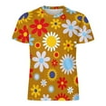 thumbnail image 4 of T Shirt For Men Retro Flower Design T-Shirt Floral Power Fun O Neck Cool Tee Shirt Summer Man Printe, 4 of 7