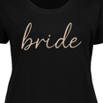 thumbnail image 4 of Inktastic Elegant Bride Script Minimalist Typography Women's Plus Size T-Shirt, 4 of 5