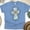 CarolinaBlue, variant on Women's Short Sleeve Graphic T-Shirt, John 3:16 Blue Floral Cross Bow, Black, Size M