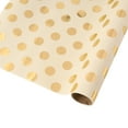 thumbnail image 2 of LaRibbons 24" x 417' Wrapping Paper Half Ream | Metallic Gold Polka Dot, 2 of 5