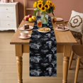 thumbnail image 2 of Nautical Ship Table Runner 70 Inches, Vintage Black Coastal Lighthouse Mountain Bed Runner Dresser Scarves Tabletop for Indoor Outdoor Parties/Ceremony/Banquet, 13" x 70", 2 of 9