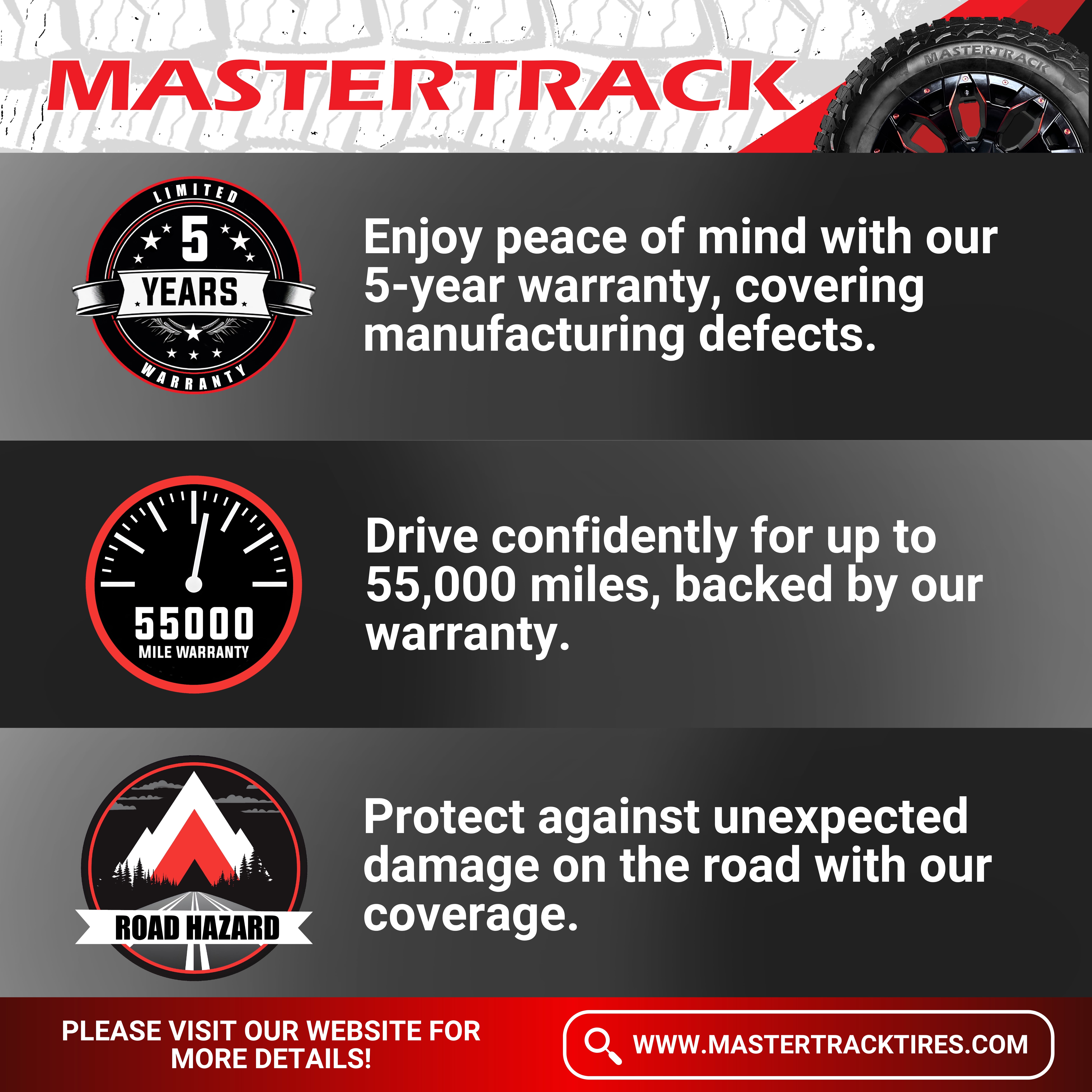 Mastertrack M-TRAC TOUR 185/65R15 88H All Season High Performance Passenger Tire 185/65/15 (Tire Only)