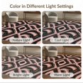 thumbnail image 7 of ODIKA 8'x10' Washable Area Rug Grey Contemporary Punk Interlocking Brushstroke Swirl Pink Abstract Refined for King Size Bedroom Under Bed, Master Suite, Non-Shedding, Easy Care, 7 of 7