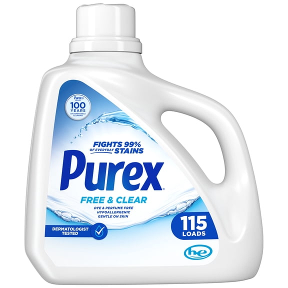 Free And Clear Liquid Laundry Detergent, Unscented, 150 Oz Bottle, 4/carton