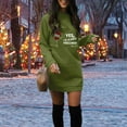 thumbnail image 3 of Stamzod Christmas Sweatshirt Dress Women Long Sleeve Xmas Party Dress Casual Fall Winter Holiday Dresses for Women 2025 Army Green E XL, 3 of 9
