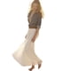 thumbnail image 1 of Gibobby faldas para mujer elegante Falda larga plisada de doble capa de encaje para mujer Falda de cintura elástica(Beige， XL), 1 of 5