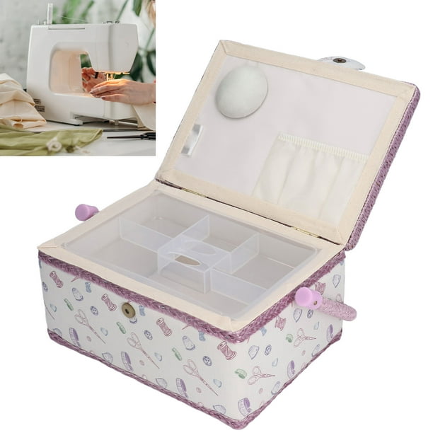 Sewing Supplies Organizer, Double Layer Sewing Box Organizer