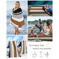 thumbnail image 5 of Modern Brown Black Beach Towels Oversized Super Absorbent, Boho Contemporary Geometric Striped Lightweight Bath Towel Quick Dry Sets For Bathroom/Pool/Rv Camping/Beach Play/Gym Room/Picnic 23"x47", 5 of 8