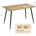 thumbnail image 2 of 47.24 Inch Dining Table for 4, Modern Mid Century Farmhouse Wood Dining Table, Space Saving Wooden Rectangle Table for Kitchen, Small Apartment, Office & Living Room, 2 of 7