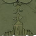 thumbnail image 4 of Toddlers and Girls French Terry Knit Zuri Scalloped Trim Crop-Jacket in Olive 7/8, 4 of 8