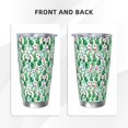 thumbnail image 3 of Haiem Cactus Plants Printed 20oz Straight Skinny Car Cups With Insulated Cup Sleeve Portable Handle, Sports Travel Coffee Mug, Stainless Steel, Insulated-Straw Two-piece Set, 3 of 8