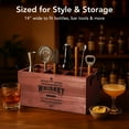 thumbnail image 6 of American Art Decor The Whiskey Wood Crate Bottle Holder - Natural 6-Bottle Rustic Storage Box with Metal Handles - Decorative Wooden Bar Accessory Gift for Men or Women, Man Caves, or Whiskey Lovers, 6 of 8