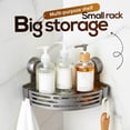 thumbnail image 2 of Triangle Suction Cup Shower Caddy, Corner Shower Shelf, No Drilling Required, Strong Hold &amp; Rust-Free For Bathroom Kitchen Smooth Surfaces, 2 of 8