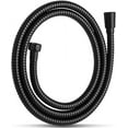 thumbnail image 1 of 1 Pc 60 Inch Stainless Steel Shower Hose Extension Anti Winding Brass Insert Nut Matte Black, 1 of 7