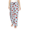 thumbnail image 1 of Balery Strawberry Pantalones de pijama para mujer, pijamas ultraligeros, pantalones de estar por casa-3X-Large, 1 of 6