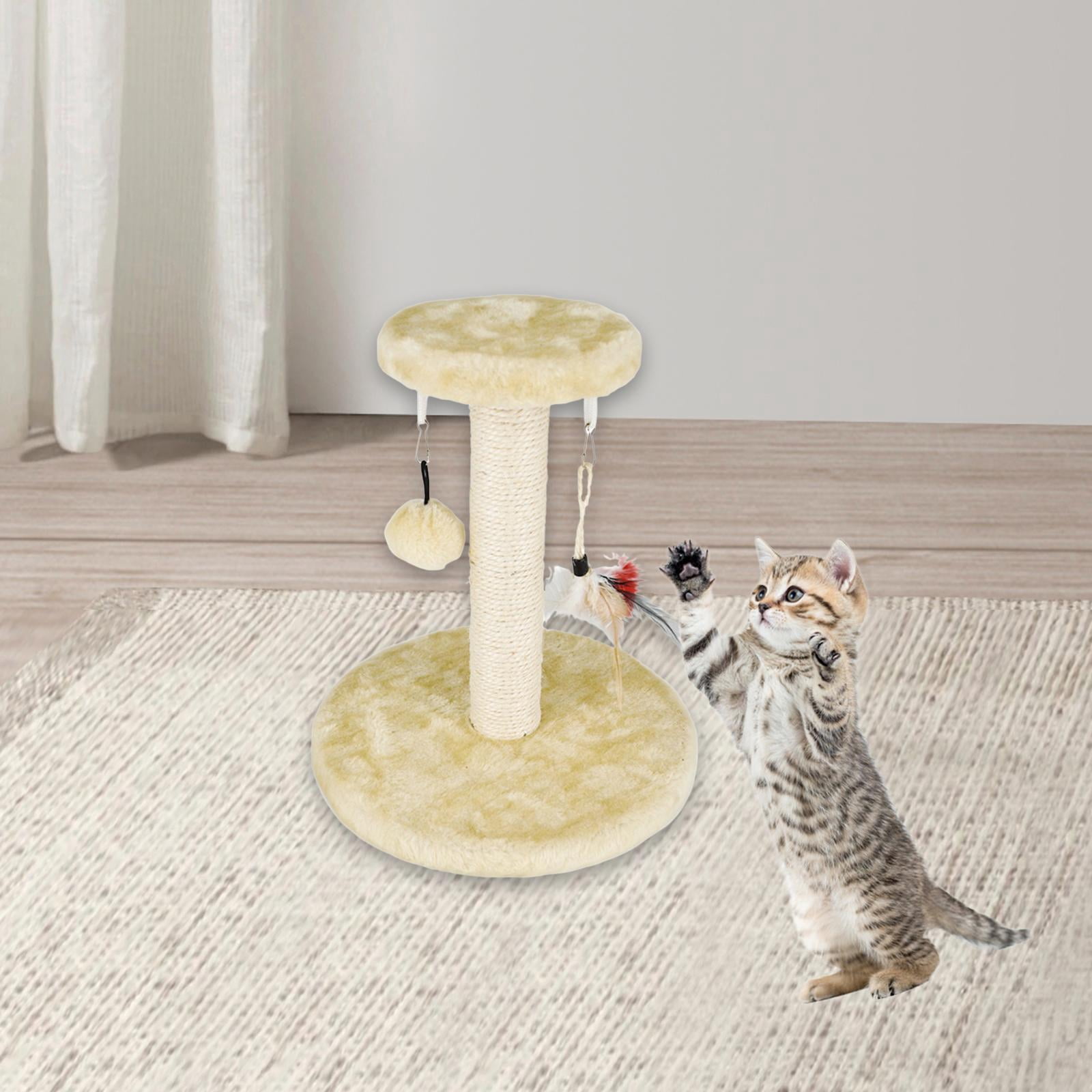 Bvdfgk Cat Scratching Post Plush Mouse with Toy Balls Pet Toys for Kitten Play Rest