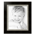 thumbnail image 2 of ArtToFrames 18" x 22" Espresso with Silver Lip Picture Frame, 18x22 inch Silver Wood Poster Frame (WOM-4951),  Pack, 2 of 7