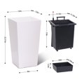 thumbnail image 2 of Set of 2 Tall Planter for Indoor or Outdoor, 23" Tall Planter Pots with Drainage Holes＆Water Level Monitor＆Inner Bucket, White, 2 of 7