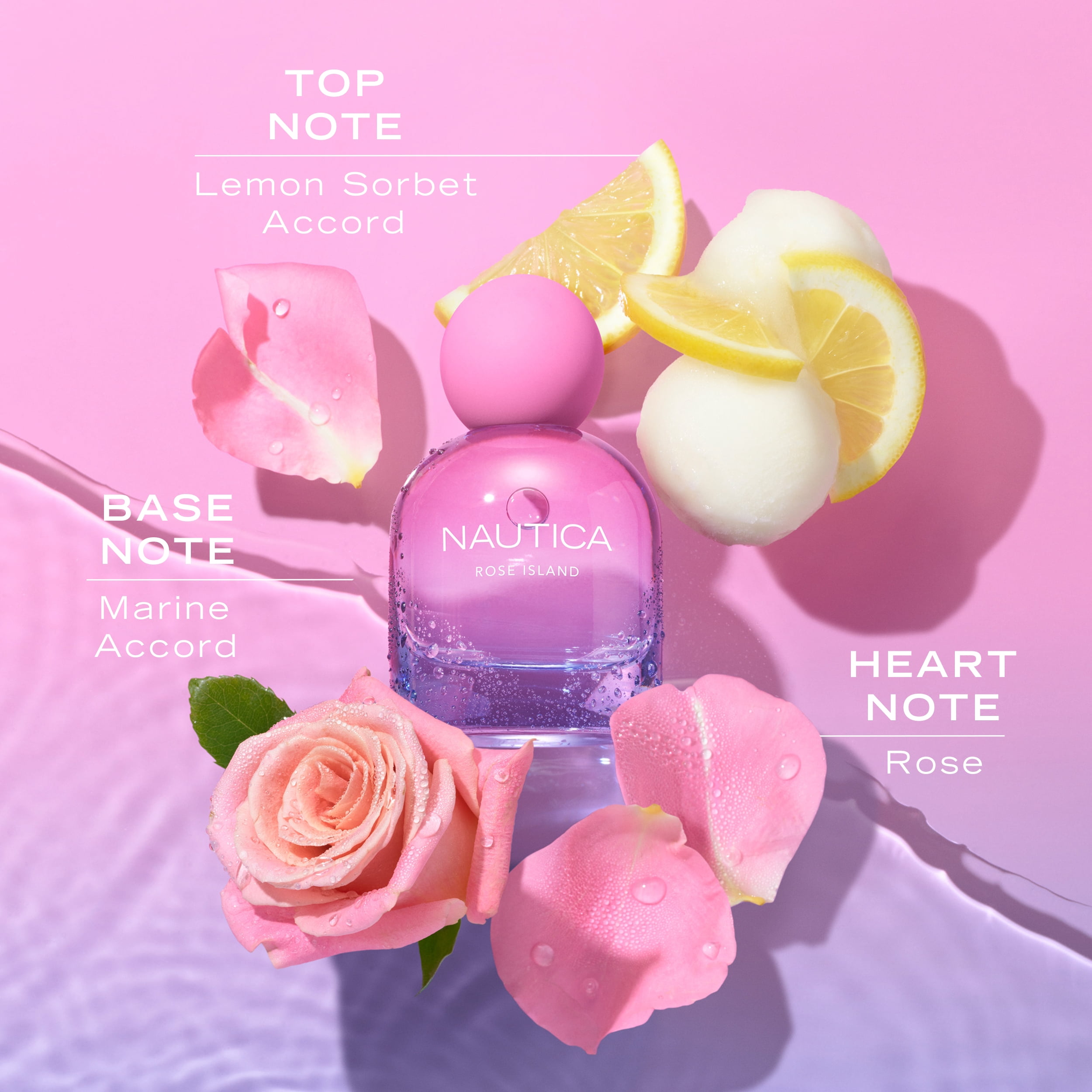 Nautica Rose Island Eau de Parfum for Women, Mood-Boosting Perfume, Happy & Confident, Amber Floral Fragrance, Vegan Formula, Long Lasting Scent, 1.6oz