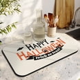 thumbnail image 3 of Add a Halloween Touch Kitchen 19.5x12in Super Absorbent Diatom Ooze Dish Drying Mat Stylish Pumpkin, Ghost Design, Perfect for Coffee Bar Sinks and Dish Draining, 3 of 7