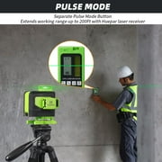 4D 16 Lines Self-leveling Laser Level, 200Ft Green Beam Tiling Floor Cross Line Laser Level Tools with Remote Control and 360° Fine-tuning Bracket