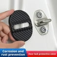 thumbnail image 4 of 4pcs Carbon Fiber Car Door Lock Protective Cover Anti Trim Rust UKS, 4 of 8