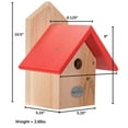thumbnail image 3 of JCS Wildlife Chickadee Post Mount Birdhouse with Recycled Poly Lumber Roof, 3 of 11