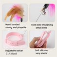 thumbnail image 5 of Blue Interactive Cat-Toys Feather Teaser Stick with Bell Pets Collar, 5 of 5
