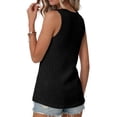 thumbnail image 4 of MOSHU 2 Pack Tank Tops for Women Crew Neck Sleeveless Tops Dressy Casual Loose Fit Summer Shirts, 4 of 9
