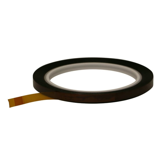 JVCC Kapton Polyimide Film Tape [1 mil] (EGPF-01): 1/4 in. x 36 yds. (Amber / Transparent)