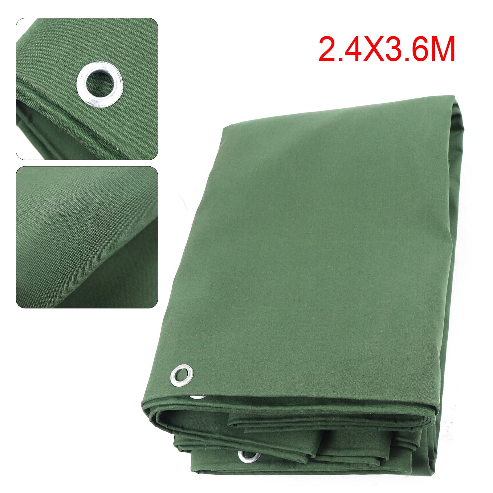 Heavy Duty Waterproof Canvas Tarp 19.2 lbs Extra Canvas Tarpaulin Cover 8 x 12ft Heavy Duty