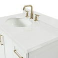 thumbnail image 6 of Ariel Taylor 36 In. Left Offset Oval Sink Bathroom Vanity With Carrara White Quartz Countertop 1.5 Edge In White, 6 of 11