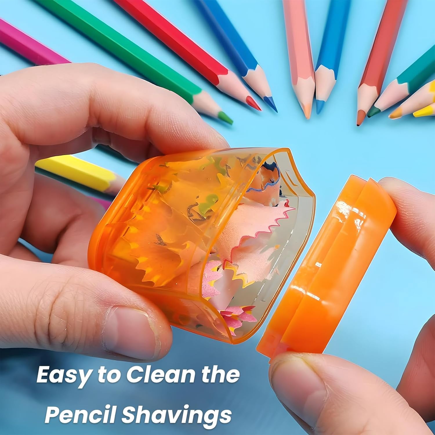 7-Pack Manual Pencil Sharpeners Compact & Portable, 4 Colors, Dual-Hole Design for Pencils, Crayons & Eyebrow Pencils Easy Clean, Travel Friendly$$Office