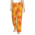 thumbnail image 2 of Picia Fall Maple Leaves Womens Soft Woven Cotton Elastic Waistband Sleep Pajama Pant Lounge Sleep Pant With Pockets And Drawstring-Medium, 2 of 9