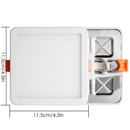 8w Square Led Recessed Ceiling Panel Down Light Free Hole Cut Out Warm White