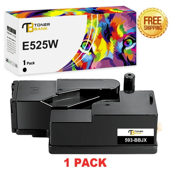 E525W Toner Cartridge Black | Compatible for Dell E525W E525 525w for Dell 593-BBJX High Yield Printer Ink (1-Pack)