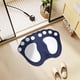 thumbnail image 5 of Alfombra de Baño de Franela Antideslizante, Absorbente, de Felpa Gruesa, de 60 X 40 Cm, Suave, con Forma de Huella | Lavable a Máquina, Duradera, con Bordes Ribeteados., 5 of 6