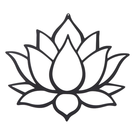 Lotus Flower Metal Wall Art Living Room Bedroom Study Bathroom Decor Indoor Outdoor Decorations Wall Ornament