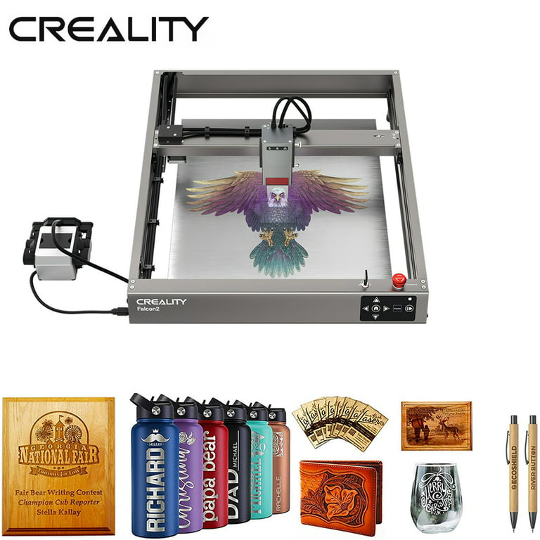 Creality Falcon2 La/Ser Engraver 22W Engraving Cutting Machine Integrated  Air Assist for Wood US 
