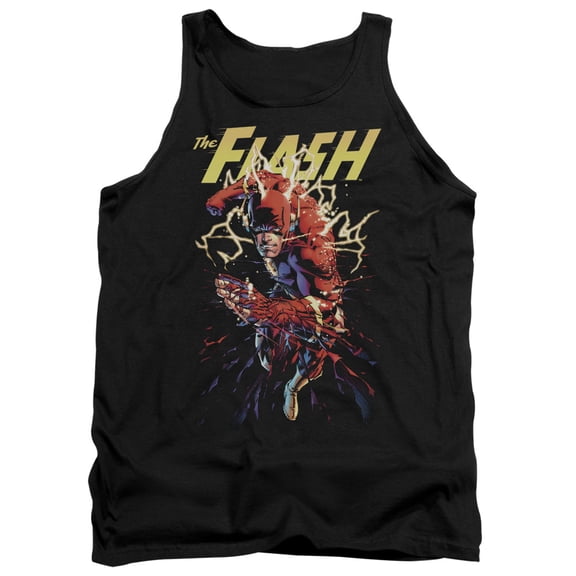 JLA Justice League Ripping Apart Adult Tank Top Black