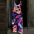 thumbnail image 2 of Dresfit Mardi Gras Romper for Women Sleeveless Wide Leg Overalls 2026 Patchwork Adjustable Strap Carnival Jumpsuit Plus Size Plus Size Outfits Purple Pink L, 2 of 4