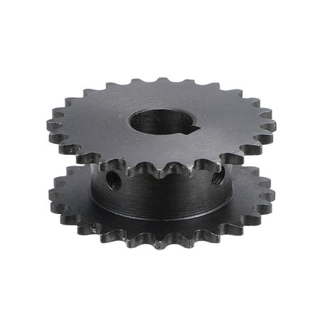 

Uxcell 24 Tooth Sprocket Double Strand 1/4 Pitch 14mm Bore Carbon Steel with Keyway