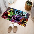 thumbnail image 4 of Alfombrilla antideslizante con estampado de dibujos animados para decoración del hogar, alfombra de pie con estampado de juego de Critters sonrientes, para baño, habitación, vestíbulo, cocina y puerta, 4 of 5