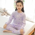 thumbnail image 4 of Ropa interior térmica para niños pequeños, pijamas de algodón con dibujos animados, informales, cálidos, para otoño e invierno, 2023, 4 of 4