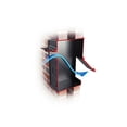 thumbnail image 2 of Mounted through a masonry wall or fence, mail is delivered through the front flap and retrieved from the rear lockable secure access door., 2 of 8